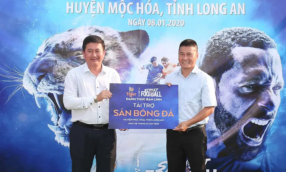 Khánh thành ba sân cỏ nhân tạo tại Long An, Nam Định và Huế ảnh 1