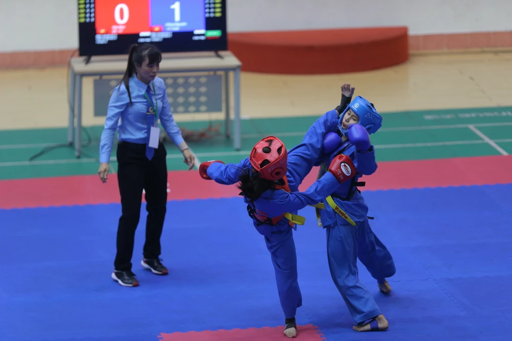 Bế mạc giải vô địch Vovinam toàn quốc 2023 TPHCM nhất toàn đoàn. Ảnh: Quỳnh Mai