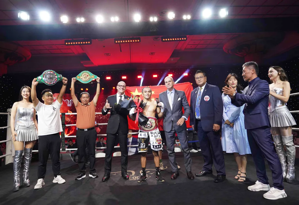Zhu DianXing đã thành công bảo vệ chiếc đai WBO toàn cầu hạng cân minimum (47,5 kg)
