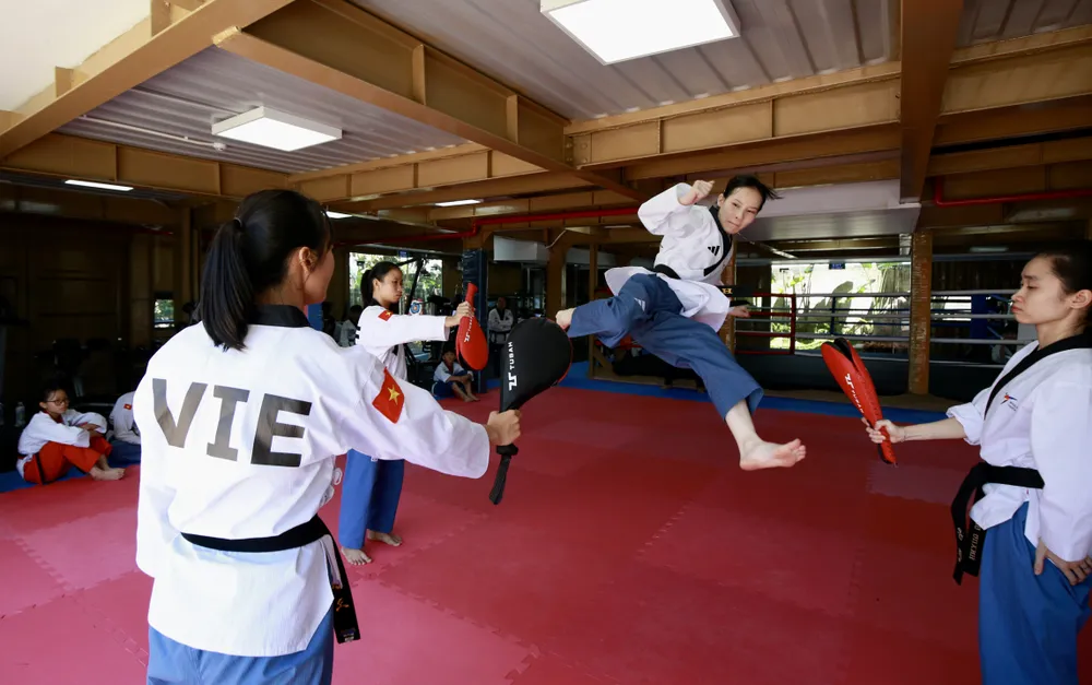 Các VĐV Taekwondo đang nỗ lực...vì còn nhiều mục tiêu quan trọng phía trước trong năm 2024. BH4Q7809.jpg