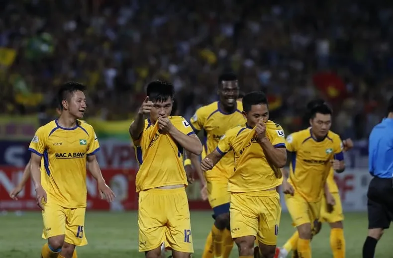 SLNA đã có trận thắng đầu tiên trước CLB Hà Nội trên sân Hàng Đẫy sau 5 năm. Ảnh: MINH HOÀNG