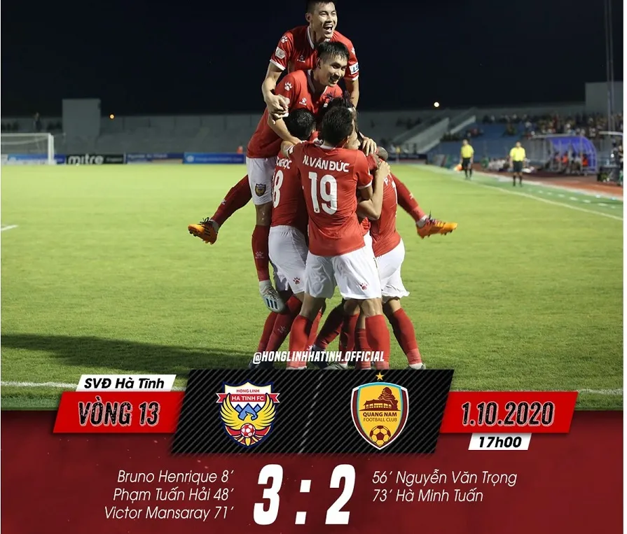 Hà Tĩnh bất ngờ vào tốp 8. Ảnh: HTFC
