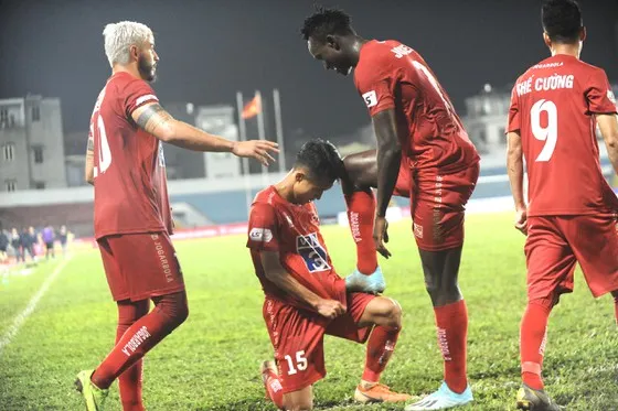 CLB Hải Phòng đang dẫn đầu bảng xếp hạng sau 2 vòng đấu. Ảnh: MINH HOÀNG