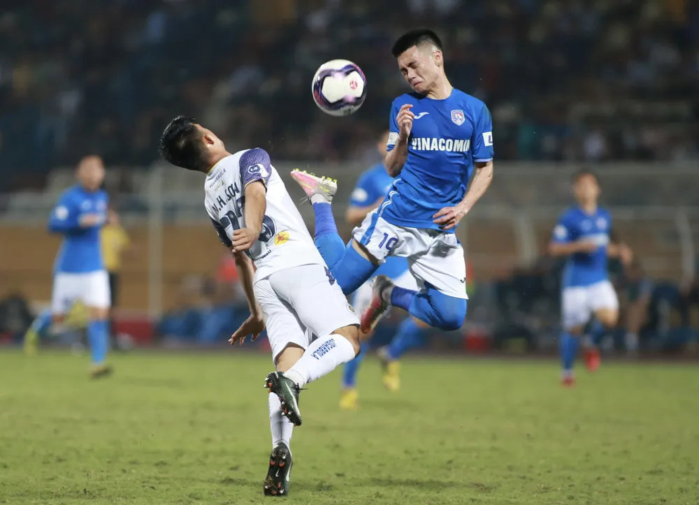 Hà Nội FC kết thúc chuỗi hạn bằng chiến thắng 4-0. Ảnh: MINH HOÀNG