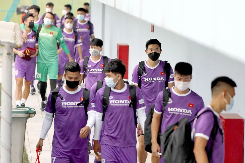 ĐT Việt Nam bắt đầu tái khởi động cho vòng loại World Cup 2022. Ảnh: MINH HOÀNG