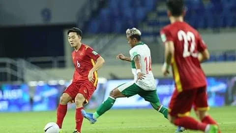 Xuân Trường trong cuộc so tài với Indonesia hôm 7-6. Ảnh: ANH KHOA