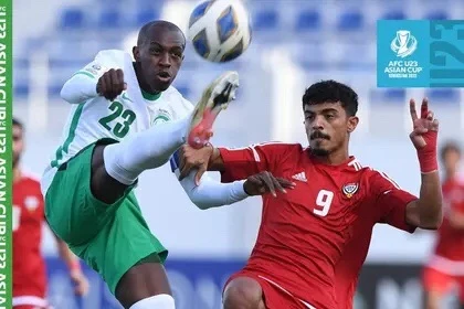 U23 Saudi Arabia giành ngôi đầu bảng D với 7 điểm vùng hiệu số bàn thắng bại 7/0