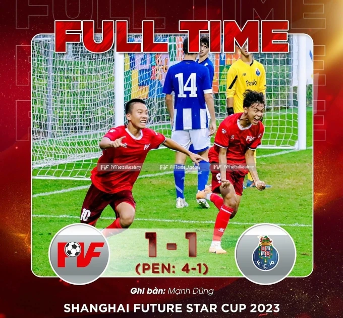 PVF giành Huy chương đồng giải Sao Mai Thượng Hải Champions Cup 2023