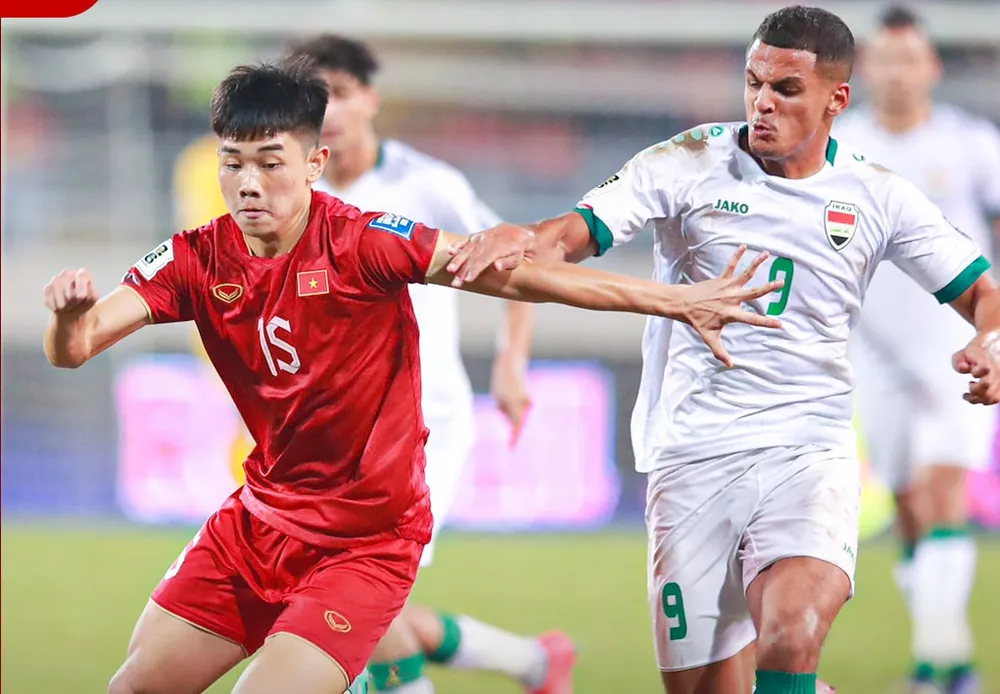 Đội tuyển Việt Nam thua trận trước Iraq ở phút bù giờ. Ảnh: VFF Đội tuyển Việt Nam thua trận trước Iraq ở phút bù giờ. Ảnh: VFF