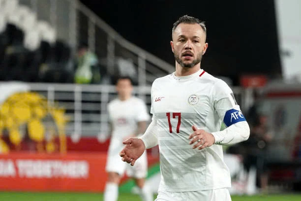 Schrock trong màu áo Philippines ở Asian Cup 2019. Ảnh: AFC