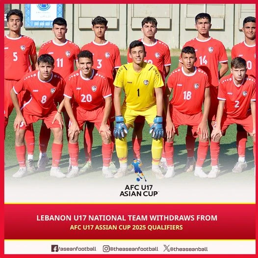 U17 Lebanon rút lui, việc xét suất vớt vào VCK thêm khó lường