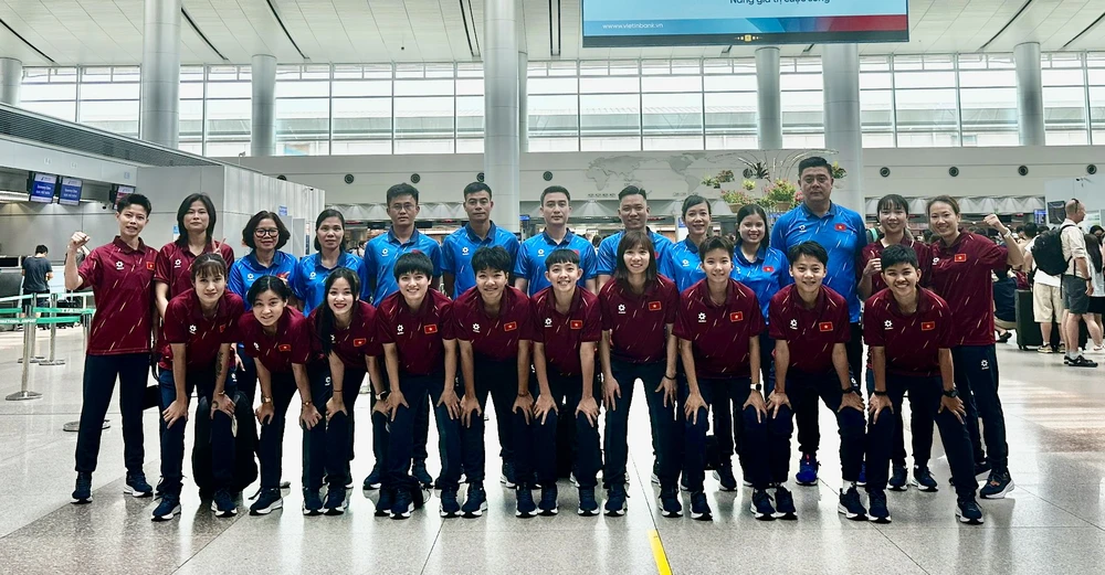 Đội tuyển futsal nữ Việt Nam bắt đầu hành trình chinh phục VCK châu Á 2025. Ảnh; KHẮC ĐIỀN