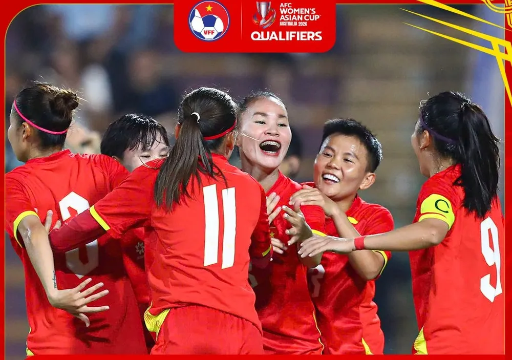 Đội tuyển nữ Việt Nam thể hiện phong độ ấn tượng ở vòng loại bảng E Asian Cup nữ 2026. 516047622_1057710473229532_1514365778525116631_n.jpg
