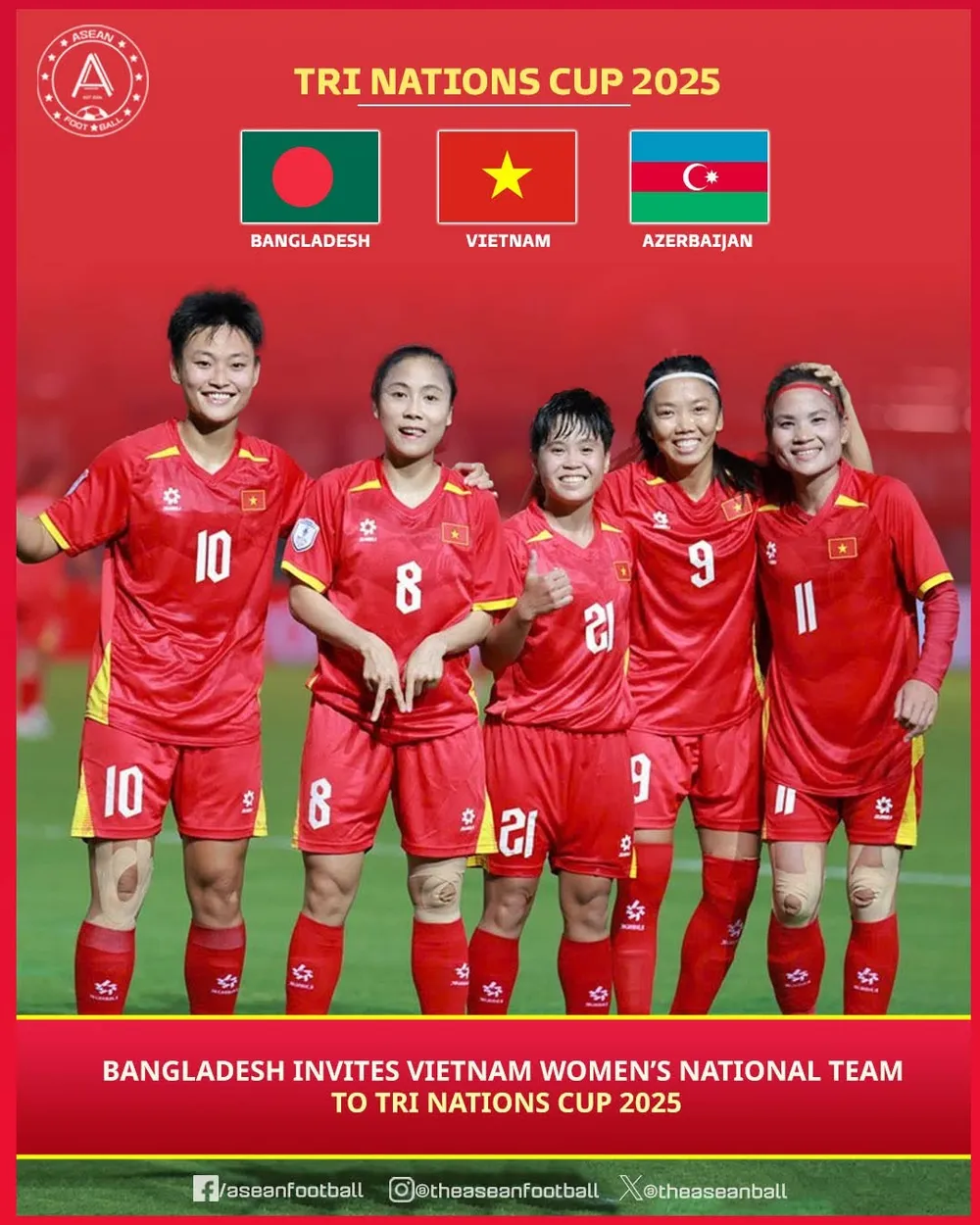 Đội tuyển nữ Việt Nam có thể tham dự giải quốc tế tại Bangladesh.