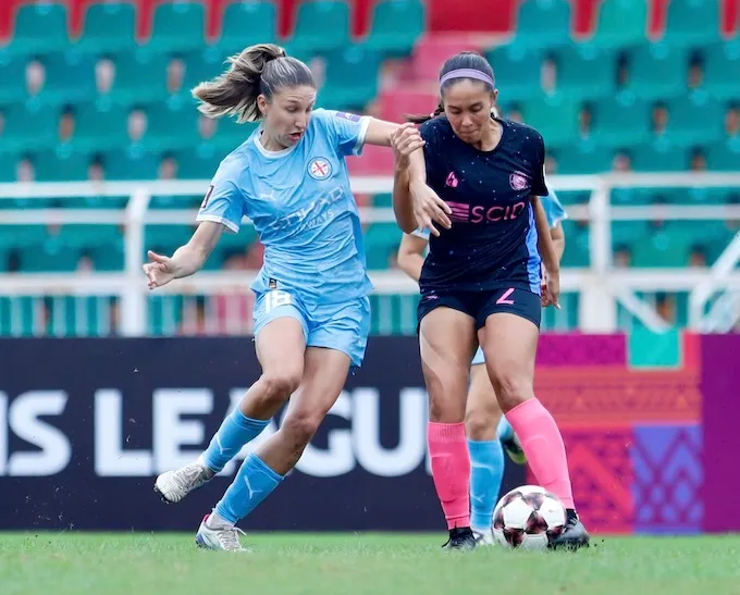 Melbourne City (bên trái) giành chiến thắng áp đảo trước Stallion Laguna với tỷ số 7-0. Ảnh: ANH KHOA