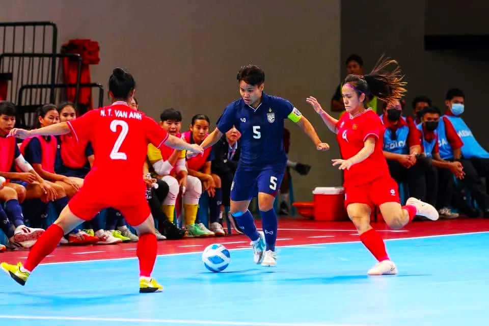 Đội tuyển futsal nữ Việt Nam thắng Thái Lan 2-1 ở trận chung kết Đông Nam Á 2024 diễn ra vào tháng 11 tại Thái Lan.