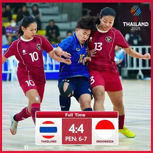 Indonesia gây bất ngờ lớn khi vượt qua Thái Lan ở bán kết futsal nữ.