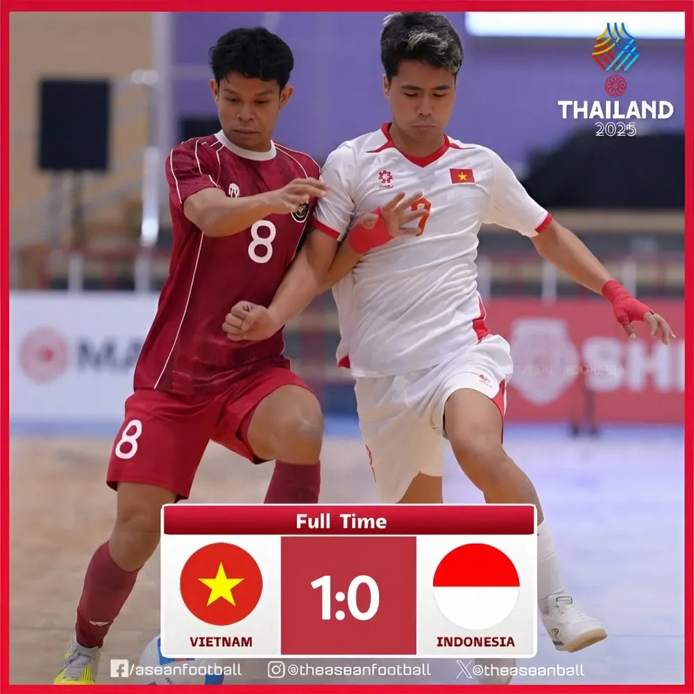 Thắng Indonesia 1-0, đội tuyển futsal Việt Nam trở lại cuộc đua tranh Huy chương