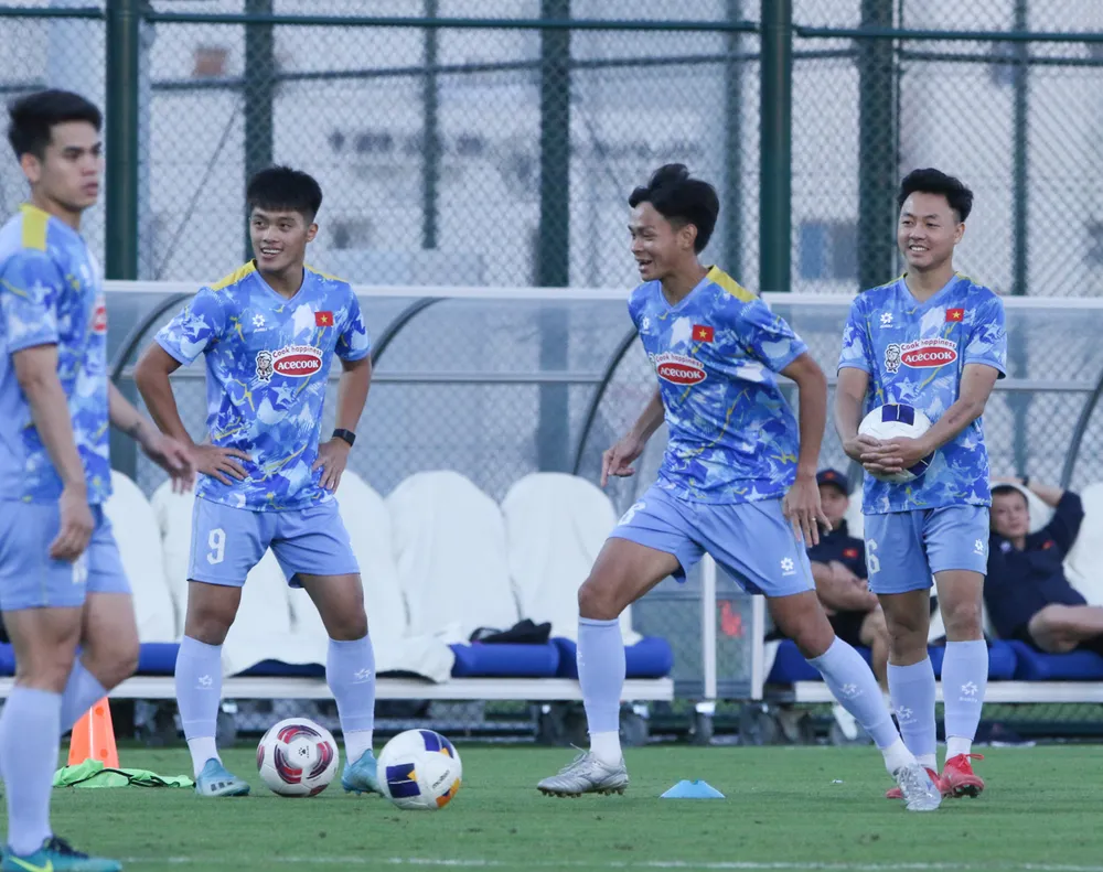 Các cầu thủ U23 Việt Nam có phong độ và thể trạng tốt trước khi lên đường sang Saudi Arabia.