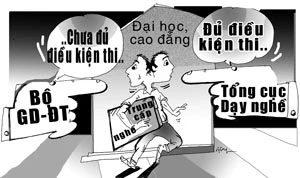 Học sinh Trung cấp nghề không được thi ĐH, CĐ: Bộ bảo không, Tổng cục nói có !?
