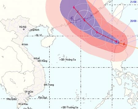 Khu vực nguy hiểm từ Bắc vĩ tuyến 12 và Đông kinh tuyến 114