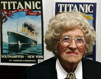 Millvina Dean, pictured in 2002, the last remaining survivor of the Titanic, Millvina Dean, pictured in 2002, the last remaining survivor of the Titanic,