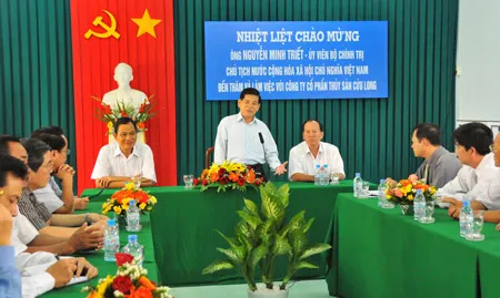 Chủ tịch nước Nguyễn Minh Triết thăm và làm việc tại Trà Vinh ảnh 2 Chủ tịch nước Nguyễn Minh Triết thăm và làm việc tại Trà Vinh ảnh 2