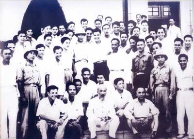 President Ho Chi Minh with police officers in 1960 (File photo)