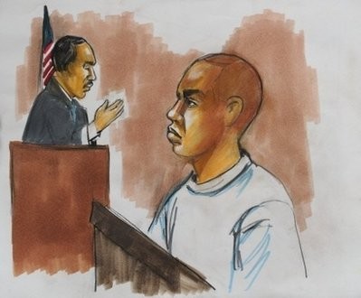 In this artist's sketch, Nigerian bombing suspect Umar Farouk Abdulmutallab (right) appears before Judge Bernard Friedman in Federal Courthouse in Detroit, Michigan (AFP) In this artist's sketch, Nigerian bombing suspect Umar Farouk Abdulmutallab (right) appears before Judge Bernard Friedman in Federal Courthouse in Detroit, Michigan (AFP)