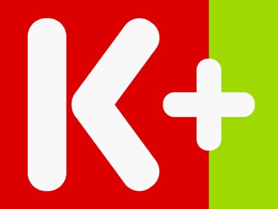 Logo of the new satellite TV service called “K+”. Logo of the new satellite TV service called “K+”.