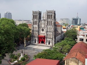 Hanoi Big Church in Nha Tho Street in Hoan Kiem district (Photo: VNA) Hanoi Big Church in Nha Tho Street in Hoan Kiem district (Photo: VNA)