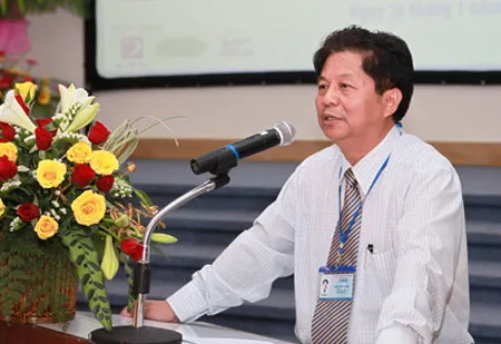 Đồng chí Trần Thế Tuyển Tổng Biên tập Báo SGGP phát biểu tại buổi lễ ra mắt. Ảnh: Trần Thanh Đồng chí Trần Thế Tuyển Tổng Biên tập Báo SGGP phát biểu tại buổi lễ ra mắt. Ảnh: Trần Thanh
