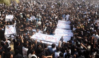 Thousands attend Shiites' funeral in Pakistan ảnh 1 Thousands attend Shiites' funeral in Pakistan ảnh 1