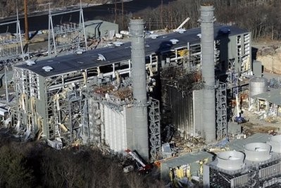 The Kleen Energy plant is seen in this aerial photo after an explosion in Middletown, Conn., Sunday, Feb. 7, 2010. The Kleen Energy plant is seen in this aerial photo after an explosion in Middletown, Conn., Sunday, Feb. 7, 2010.