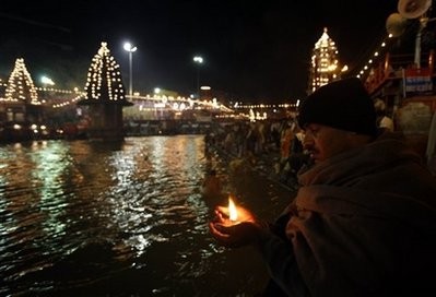 River Ganges at night River Ganges at night