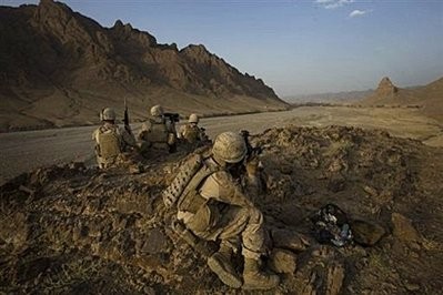 The file photo shows US soldiers ambushing Taliban forces in Southern Afghanistan The file photo shows US soldiers ambushing Taliban forces in Southern Afghanistan