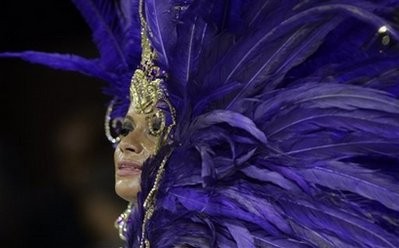 A dancer performs during the parade of Imperador do Ipiranga samba school at the Sambadrome in Sao Paulo, Friday, Feb. 12, 2010 A dancer performs during the parade of Imperador do Ipiranga samba school at the Sambadrome in Sao Paulo, Friday, Feb. 12, 2010
