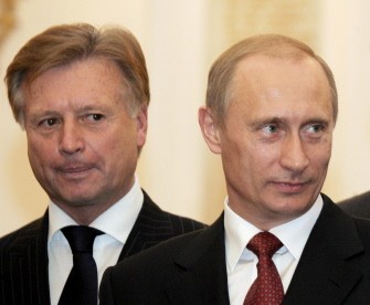 (FILES) A picture taken on November 4, 2004 shows then Russian President Vladimir Putin and Leonid Tyagachev (L), Head of the Russian Olympic committee during their meeting with Russian Olympic athletes in Moscow's Kremlin. AFP files (FILES) A picture taken on November 4, 2004 shows then Russian President Vladimir Putin and Leonid Tyagachev (L), Head of the Russian Olympic committee during their meeting with Russian Olympic athletes in Moscow's Kremlin. AFP files