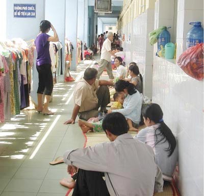 Gastrointestinal department wards at the hospital are chock-a-block with babies, children and their relatives crowding waiting areas Gastrointestinal department wards at the hospital are chock-a-block with babies, children and their relatives crowding waiting areas