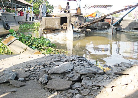 The scene of the accident at Cai Rang floating market in Can Tho City. (Photo: SGGP)