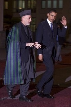 US President Barack Obama (right) with Afghan President Hamid Karzai in Kabul on March 28 US President Barack Obama (right) with Afghan President Hamid Karzai in Kabul on March 28