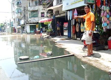 Thi công làm nghẽn cống thoát nước