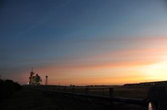 The sun rises over Pad 39A (L) on April 3, 2010 as the space shuttle Discovery is prepared for an early morning April 5 launch at Kennedy Space Center in Florida. AFP photo The sun rises over Pad 39A (L) on April 3, 2010 as the space shuttle Discovery is prepared for an early morning April 5 launch at Kennedy Space Center in Florida. AFP photo