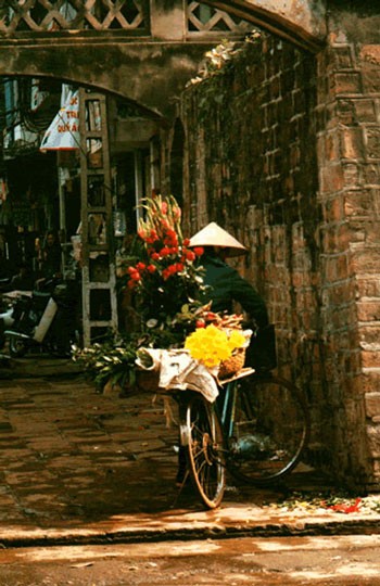 An alley in Hanoi Ancient Town. An alley in Hanoi Ancient Town.
