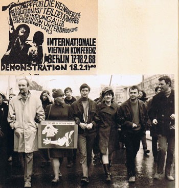 The file photo shows German students taking to the streets in West Berlin to protest the American war in Vietnam in 1968 (Courtesy of Mr. Friedrich Zimmermann) The file photo shows German students taking to the streets in West Berlin to protest the American war in Vietnam in 1968 (Courtesy of Mr. Friedrich Zimmermann)