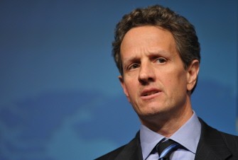 US Treasury Secretary Tim Geithner speaks during a press conference at the conclusion of the G-20 meeting of finance ministers at the IMF/World Bank Spring Meetings April 23, 2010 at IMF Headquarters in Washington, DC. AFP PHOTO US Treasury Secretary Tim Geithner speaks during a press conference at the conclusion of the G-20 meeting of finance ministers at the IMF/World Bank Spring Meetings April 23, 2010 at IMF Headquarters in Washington, DC. AFP PHOTO