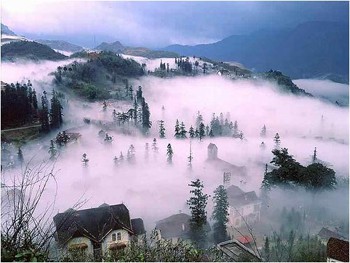 A view of Sapa town, a well-known tourist destination, in the northwestern province of Lao Cai A view of Sapa town, a well-known tourist destination, in the northwestern province of Lao Cai