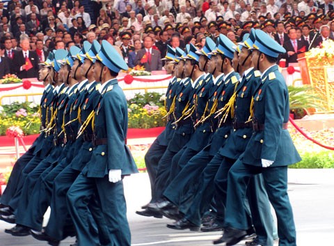 Parade during the anniversary ceremony (Photo: VNExpress) Parade during the anniversary ceremony (Photo: VNExpress)
