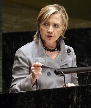 U.S. Secretary of State Hillary Rodham Clinton addresses the Nuclear Nonproliferation Treaty (NPT) conference at United Nations headquarters, Monday, May 3, 2010 U.S. Secretary of State Hillary Rodham Clinton addresses the Nuclear Nonproliferation Treaty (NPT) conference at United Nations headquarters, Monday, May 3, 2010