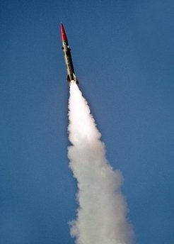 This military handout picture shows the Pakistani short-range ballistic Ghaznavi missile, being fired during a test at an undisclosed location in Pakistan This military handout picture shows the Pakistani short-range ballistic Ghaznavi missile, being fired during a test at an undisclosed location in Pakistan